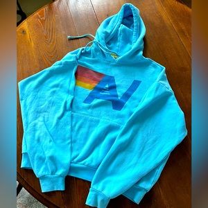 Aviator Nation Women’s Size S Logo pullover relaxed hoodie sweatshirt